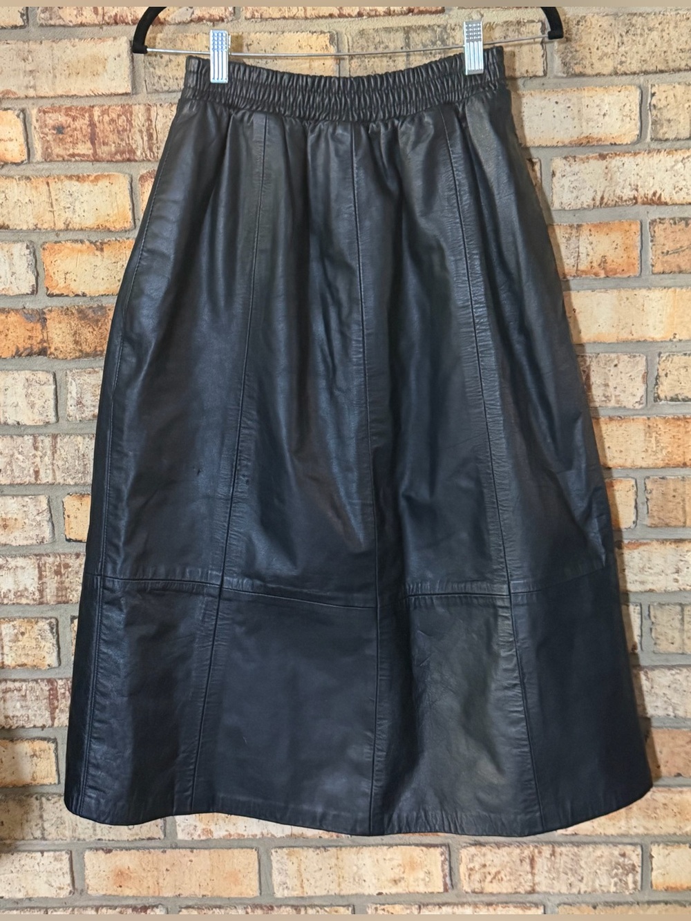 Northside Black Leather Skirt S